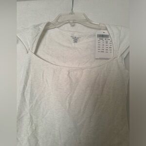 NWT Brandy Melville- One size- Light grey square neck top.